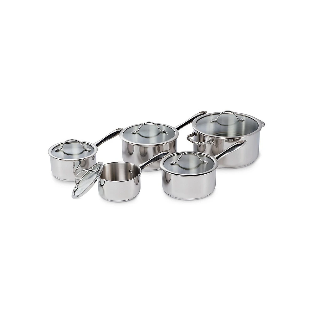 Ostia Stainless Steel 10-Piece Cookware Set