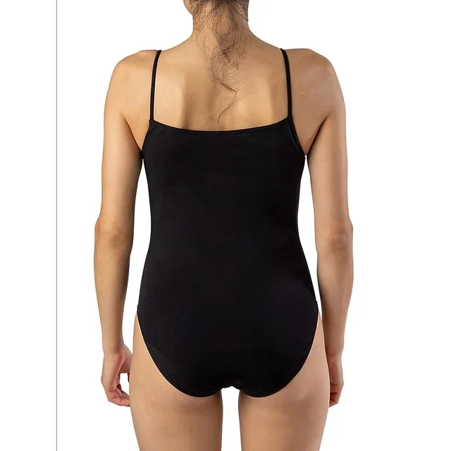 Elita Women's Seamless Spaghetti Strap Body Suit, Black, S 