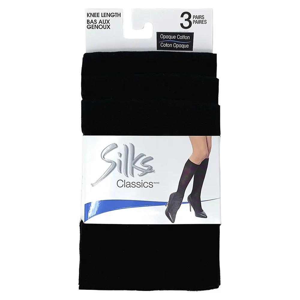 Premium 3-Pack Opaque Knee-High Socks