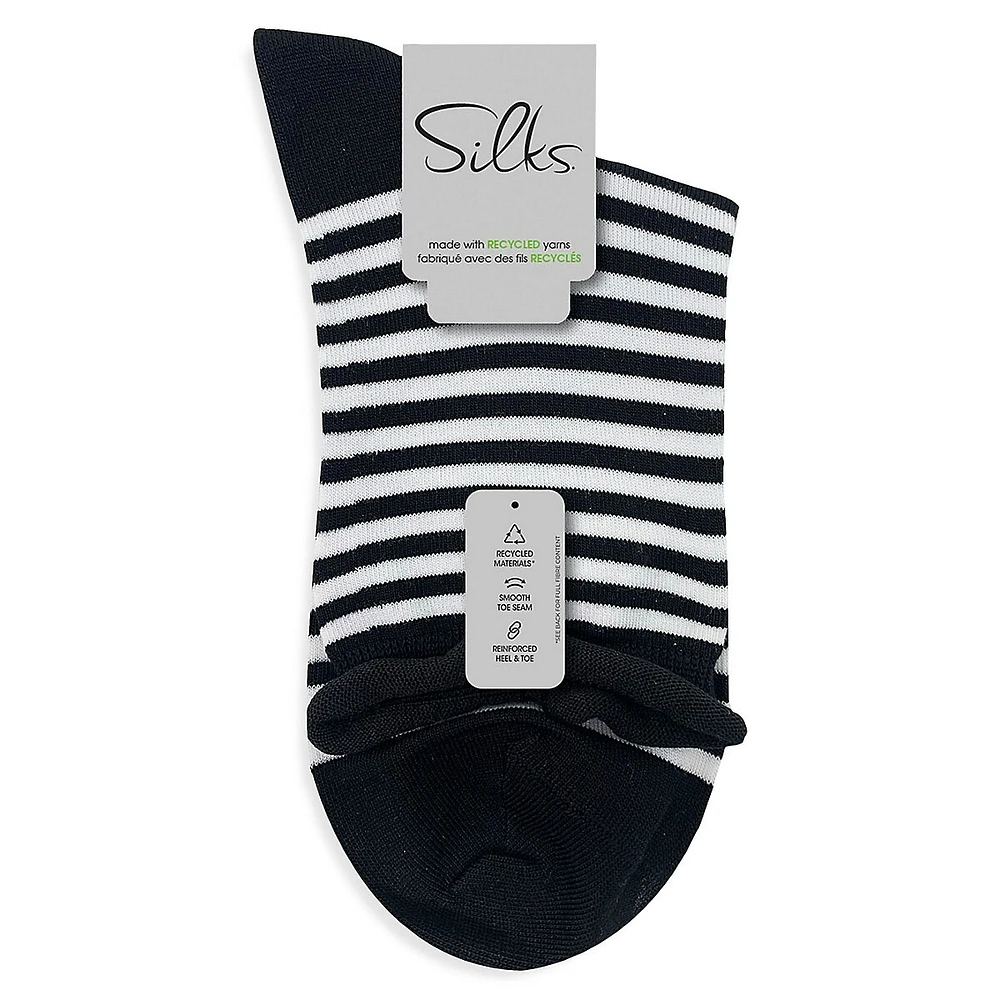 Women's Ruffle Stripe Mid-Crew Socks