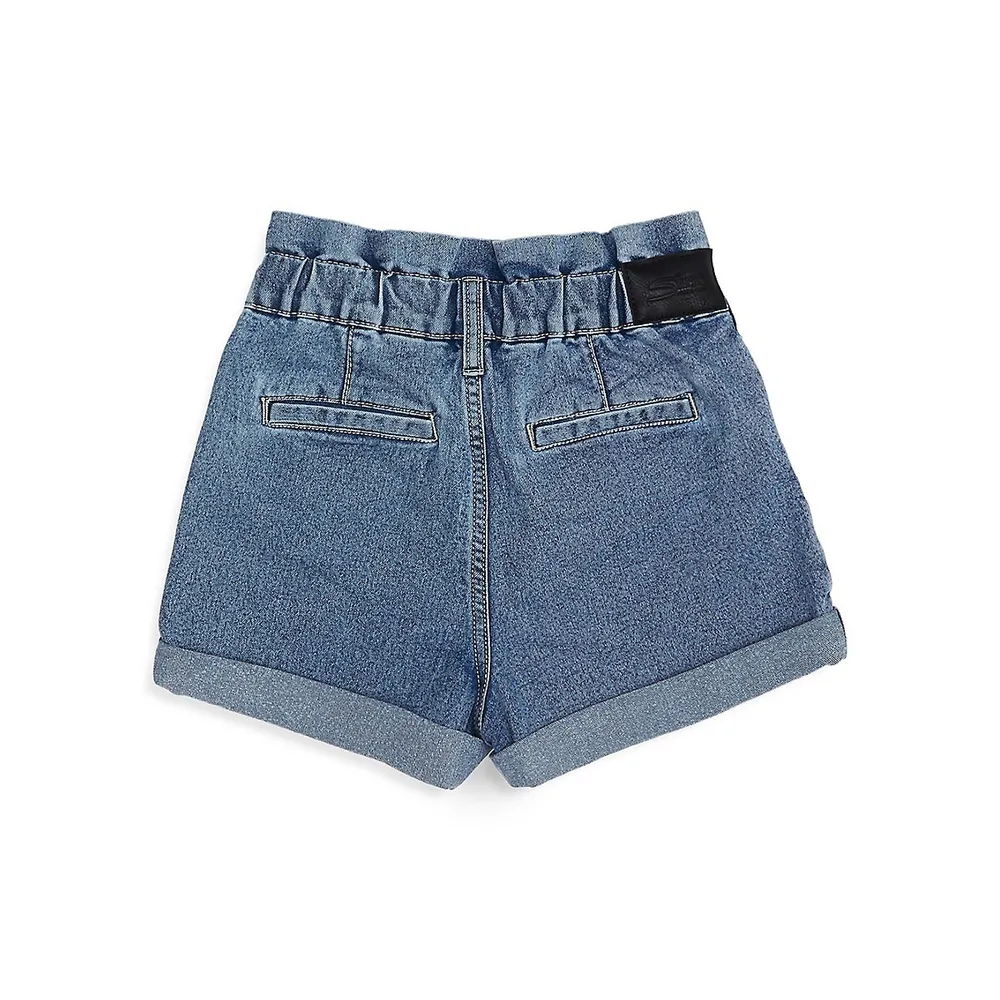 Short en denim à la garçonne pour fille