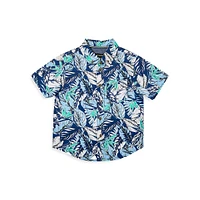 Ensemble chemise à imprimé tropical et short pour petit garçon