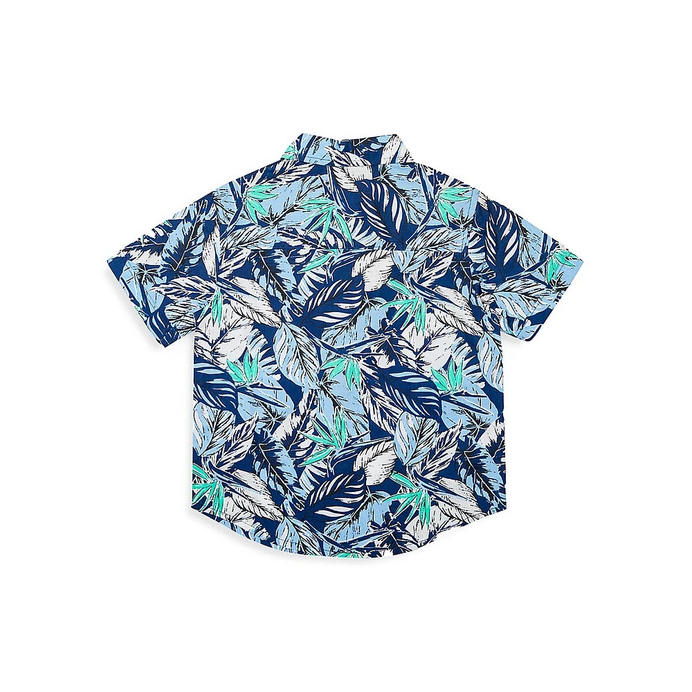 Ensemble chemise à imprimé tropical et short pour petit garçon