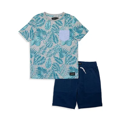 Baby Boy's 2-Piece T-Shirt & Knit Shorts Set