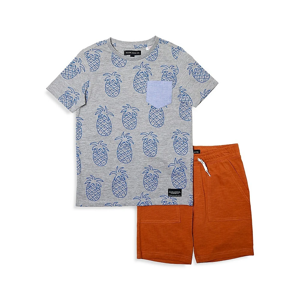 Baby Boy's 2-Piece T-Shirt & Knit Shorts Set