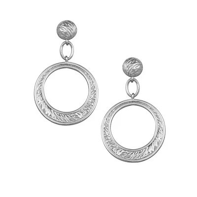 Sterling Silver Ambrosia Circle Earrings