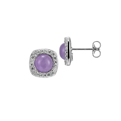 Boucles d'oreilles Radiance en argent sterling avec quartz violet