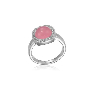 Sterling Silver Radiance Pink Quartz Ring