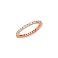 PAJ 18K Rose Goldplated Sterling Silver & Cubic Zirconia Ring