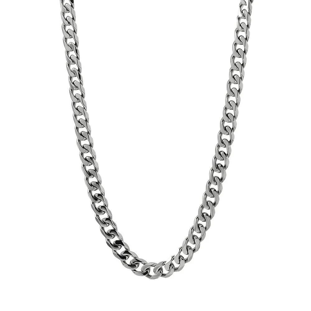 Men's Stainless Steel Curb Chain Necklace