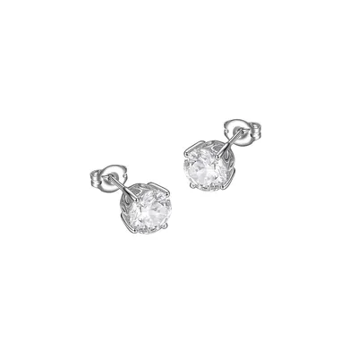 Paj Rhodium-Plated Sterling Silver & Cubic Zirconia Stud Earrings