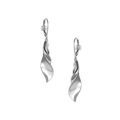 Island Life Sterling Silver, Rhodium-Plated & Created Ruby Drop Earrings