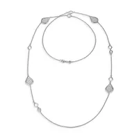 Collier en argent sterling rhodié à cristaux et treillis isolés avec rubis synthétique Island Life