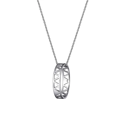 Cairo Rhodium-Plated Sterling Silver Pendant Necklace