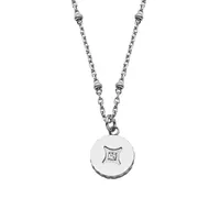 Stainless Steel Coin Bead Pendant Necklace