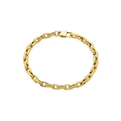 Goldplated Stainless Steel Link Chain Bracelet