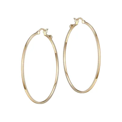 18K Goldplated Sterling Silver Hoop Earrings