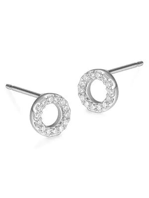 circle stone earrings