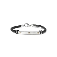 The Vault Theo 18K Gold & Stainless Steel Cable Wire Bracelet