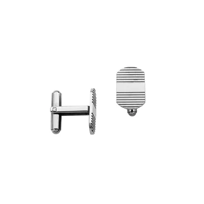 Stainless Steel Textured Cuff Links