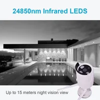Ip66 Surveillance Camera Night Vision Remote Access Outdoor/indoor Waterproof