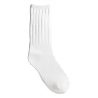 Women's Cotton-Blend Non-Elastic Ribbed Crew Socks
