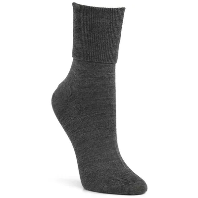 Women's Wool-Blend Turn Down-Cuff Crew Socks