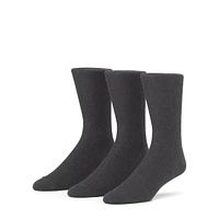 Men's 3-Pair Premium Non-Elastic Crew Socks