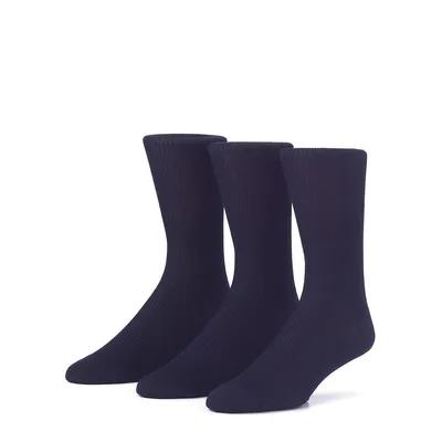 Men's 3-Pack Premium Non-Elastic Crew Socks