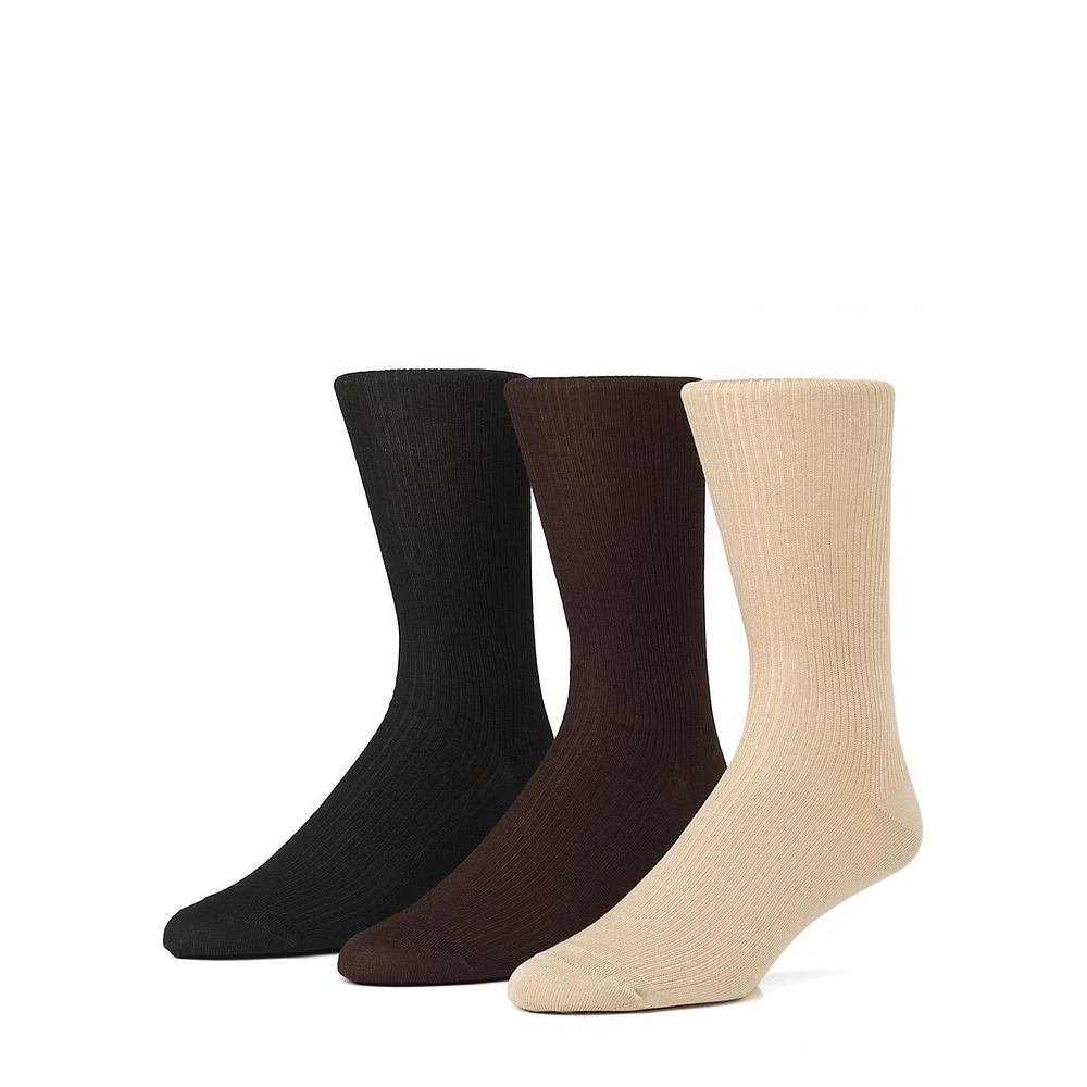 Chaussettes non élastiques de grande qualité, paquet 3 paires pour homme