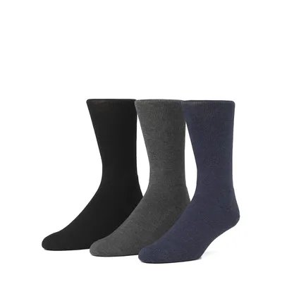 Men's 3-Pair Comfort Crew Socks
