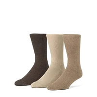 Men's 3-Pair Comfort Crew Socks