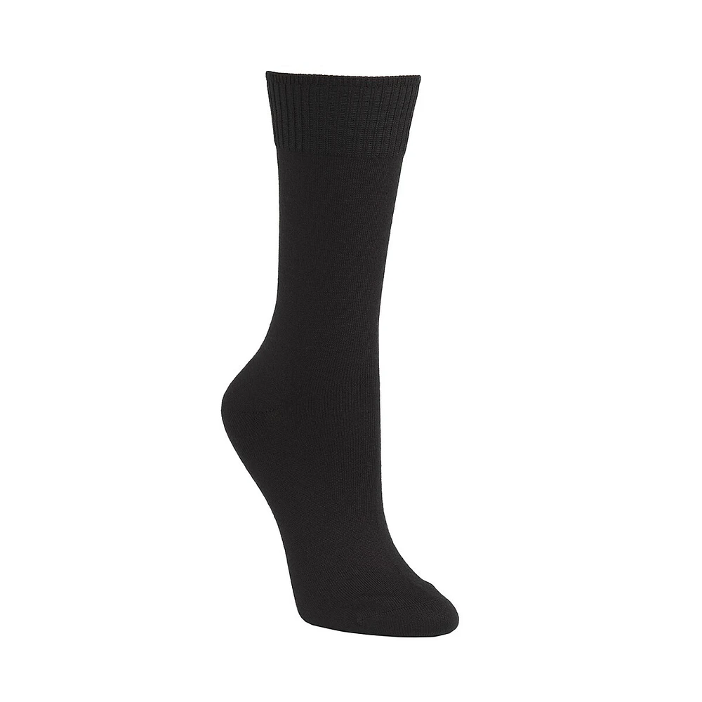 Women's Wool-Blend Flat-Knit Crew Socks