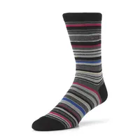 Men's Barcode Multi Stripe Crew Socks