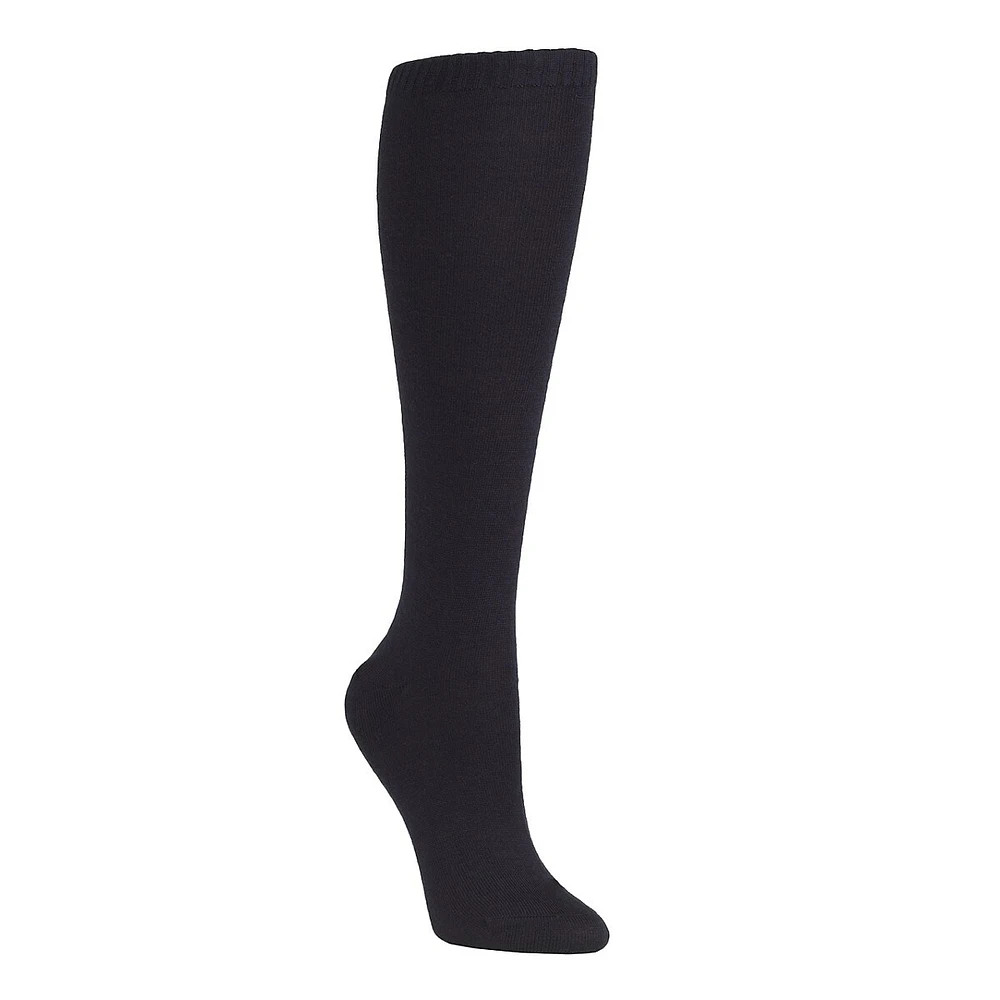 Women's Wool-Blend Flat-Knit Knee-High Socks