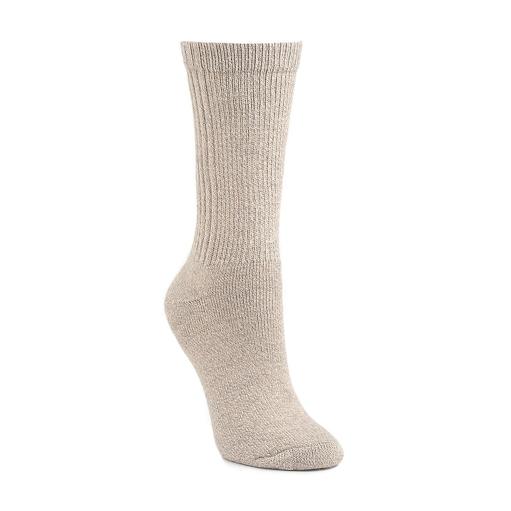 Women's Cotton & Merino Wool-Blend Crew Socks