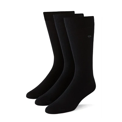 Men's 3-Pair Flat Knit Socks