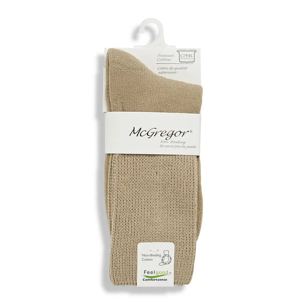 Women's Non-Binding Cotton Crew Socks