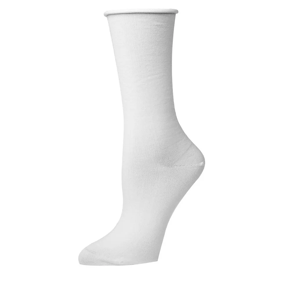 Women's Feel Good Non-Elastic Roll-Top Crew Socks