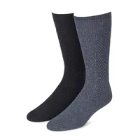 Men's 2-Pair Happy Foot Crew Socks