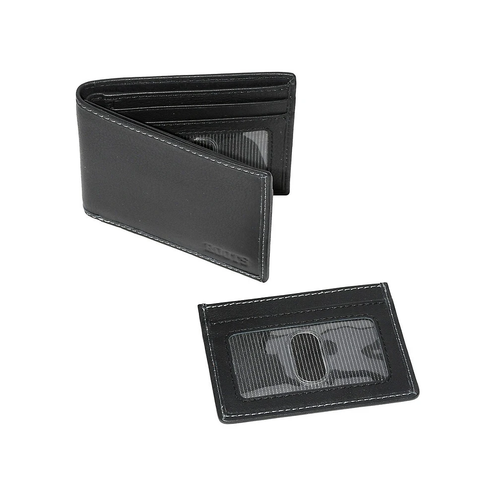 Hillview RFID Slimfold Leather Card Wallet & Bonus Holder Gift Set