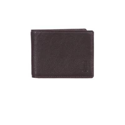 Textured Leather Bi-Fold Wallet