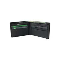 Leather RFID Slim Wallet with Zip Coin Pocket