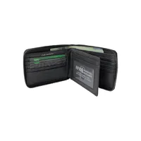Leather RFID Zip-Around Passcase Wallet