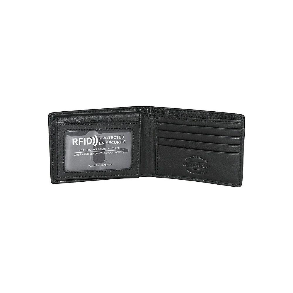 Traditional Slim Bi-Fold RFID Wallet