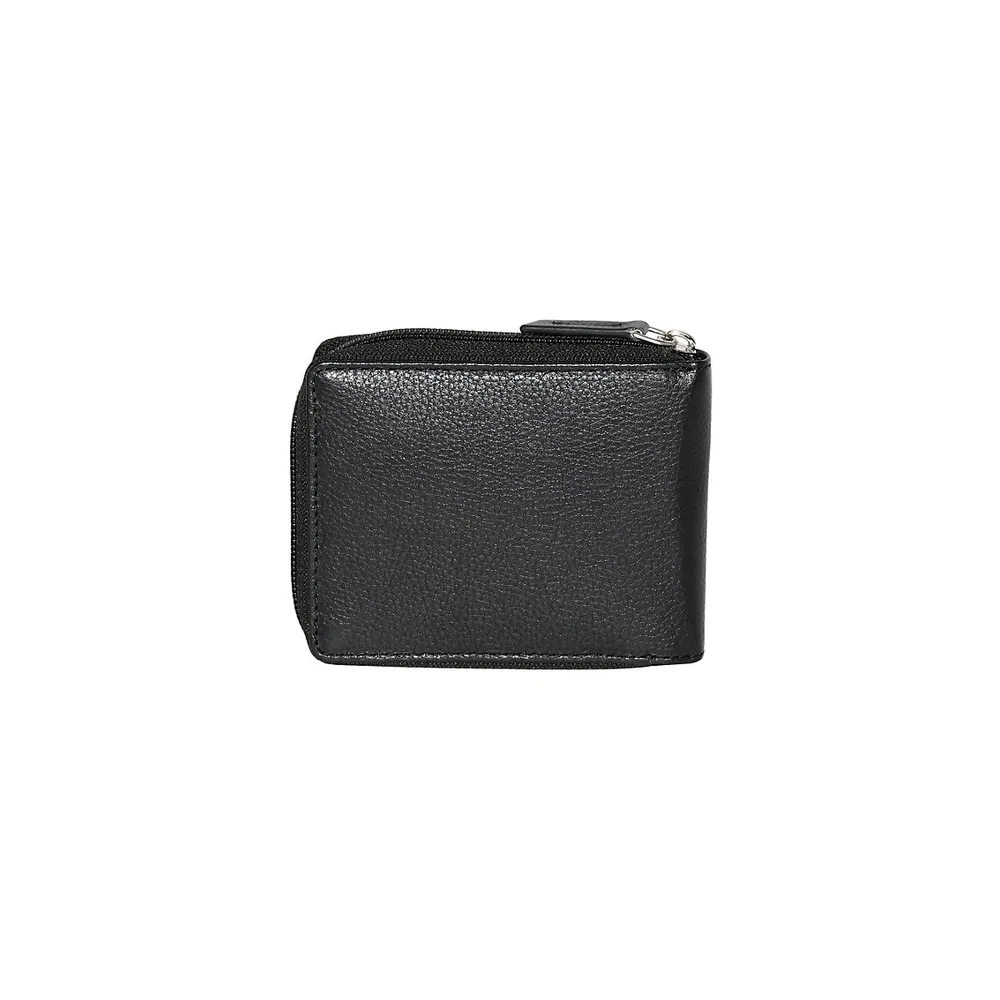 Silhouette Zip-Around Leather Wallet
