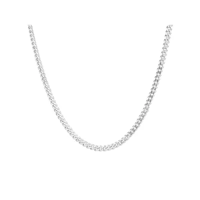 50cm (20") 4mm-4.5mm Width Curb Chain In Sterling Silver