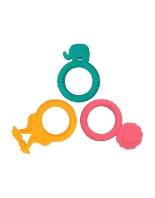 3-Pack Silicone Baby Teethers - Ollie, Marcus, Lola