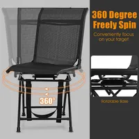 Folding 360° Silent Swivel Hunting Chair Blind Chair All-weather Outdoor