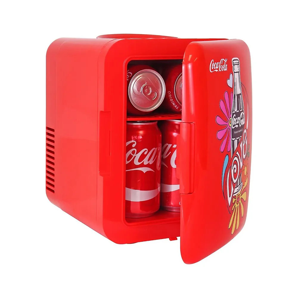 Coca-Cola Mini réfrigérateur à 6 canettes Love 1971 KDC4-LOVE
